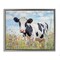 Stupell Industries Holstein Cow in Meadow Floating Frame By Franklyn Gregory